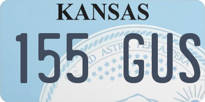 KS license plate 155GUS