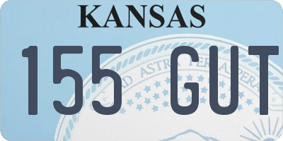KS license plate 155GUT