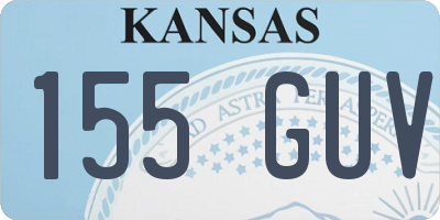 KS license plate 155GUV