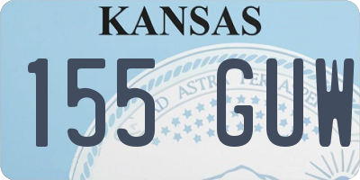 KS license plate 155GUW