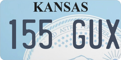 KS license plate 155GUX
