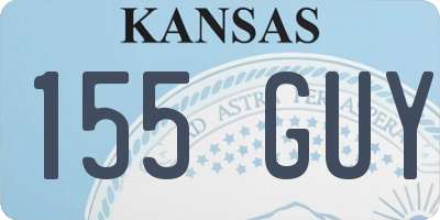 KS license plate 155GUY