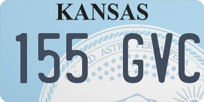 KS license plate 155GVC