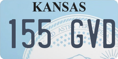 KS license plate 155GVD