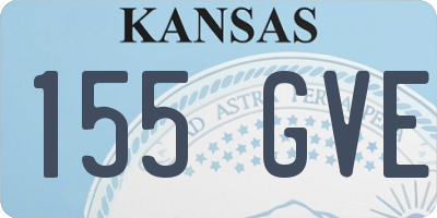KS license plate 155GVE