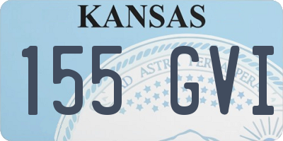 KS license plate 155GVI