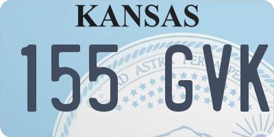 KS license plate 155GVK