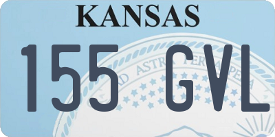 KS license plate 155GVL