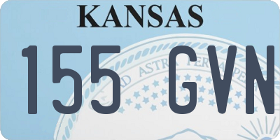 KS license plate 155GVN