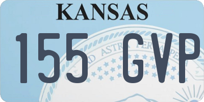 KS license plate 155GVP