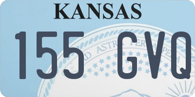KS license plate 155GVQ