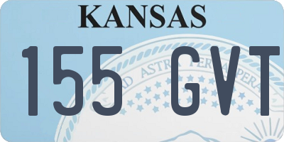 KS license plate 155GVT