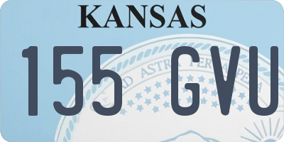 KS license plate 155GVU