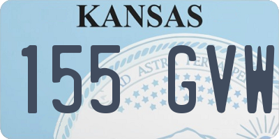 KS license plate 155GVW