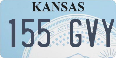 KS license plate 155GVY