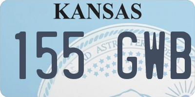 KS license plate 155GWB
