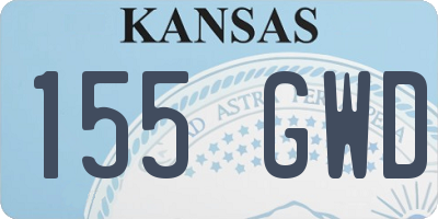 KS license plate 155GWD