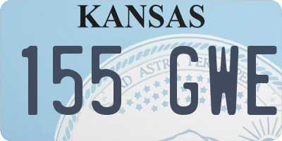 KS license plate 155GWE