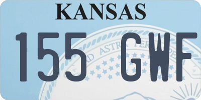 KS license plate 155GWF