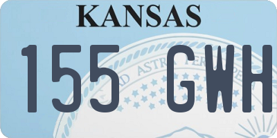 KS license plate 155GWH