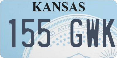 KS license plate 155GWK