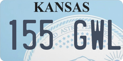 KS license plate 155GWL