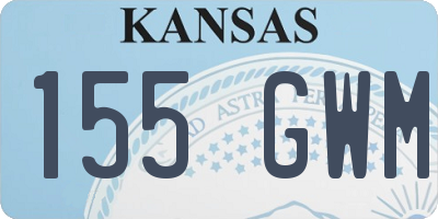 KS license plate 155GWM