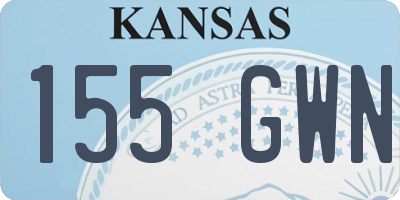 KS license plate 155GWN