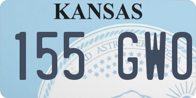 KS license plate 155GWO