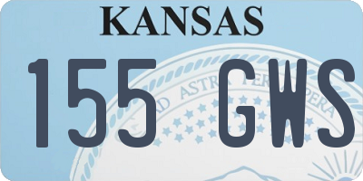 KS license plate 155GWS