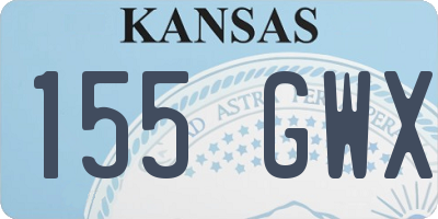 KS license plate 155GWX