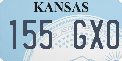 KS license plate 155GXO