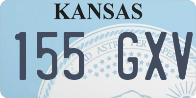 KS license plate 155GXV