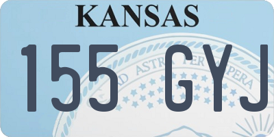 KS license plate 155GYJ