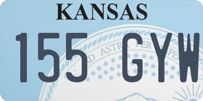 KS license plate 155GYW