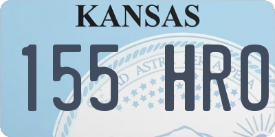 KS license plate 155HRO