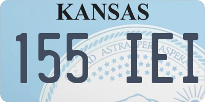 KS license plate 155IEI