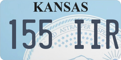 KS license plate 155IIR