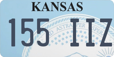 KS license plate 155IIZ