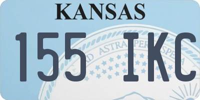 KS license plate 155IKC