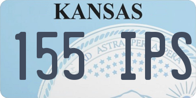 KS license plate 155IPS