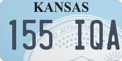 KS license plate 155IQA