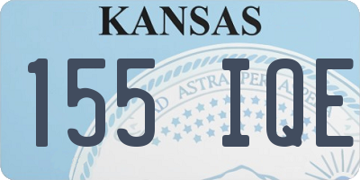 KS license plate 155IQE