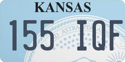 KS license plate 155IQF