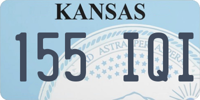 KS license plate 155IQI