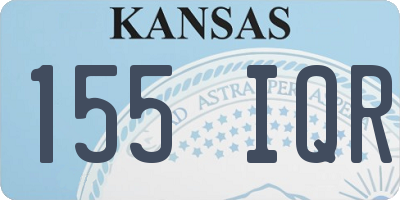KS license plate 155IQR