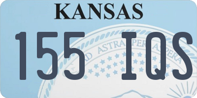 KS license plate 155IQS