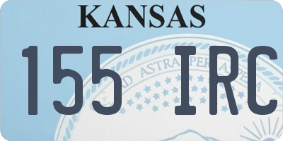KS license plate 155IRC