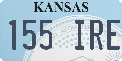KS license plate 155IRE