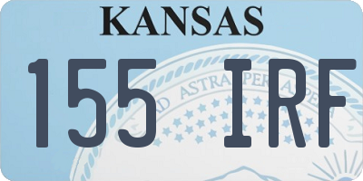 KS license plate 155IRF
